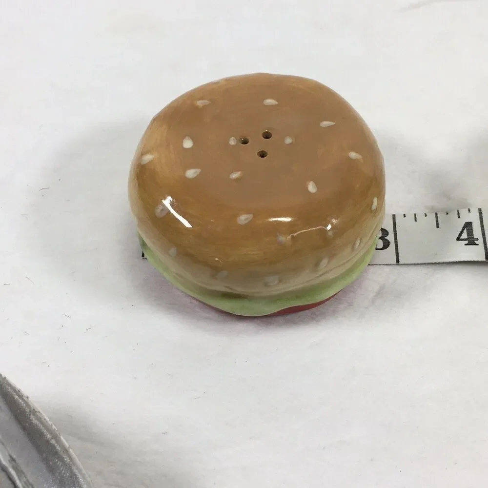 Pier 1 Imports Salt Pepper Shaker Set Thrill of the Grill Cheeseburger Stackable